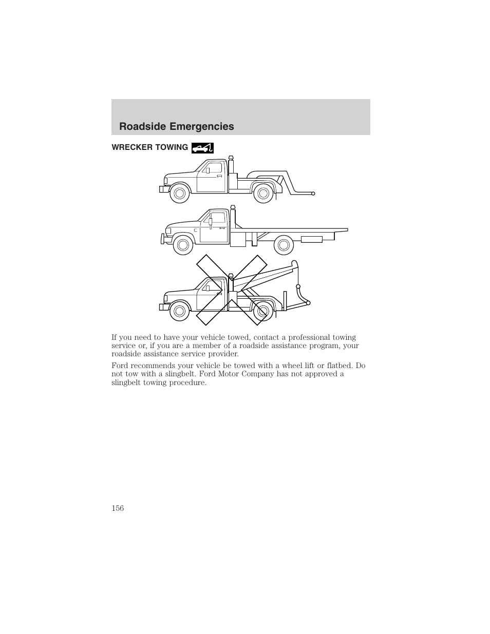 Roadside emergencies | FORD 2003 Explorer Sport Trac v.3 User Manual | Page 156 / 216