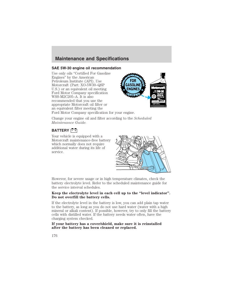 Maintenance and specifications | FORD 2003 Explorer Sport Trac v.3 User Manual | Page 176 / 216