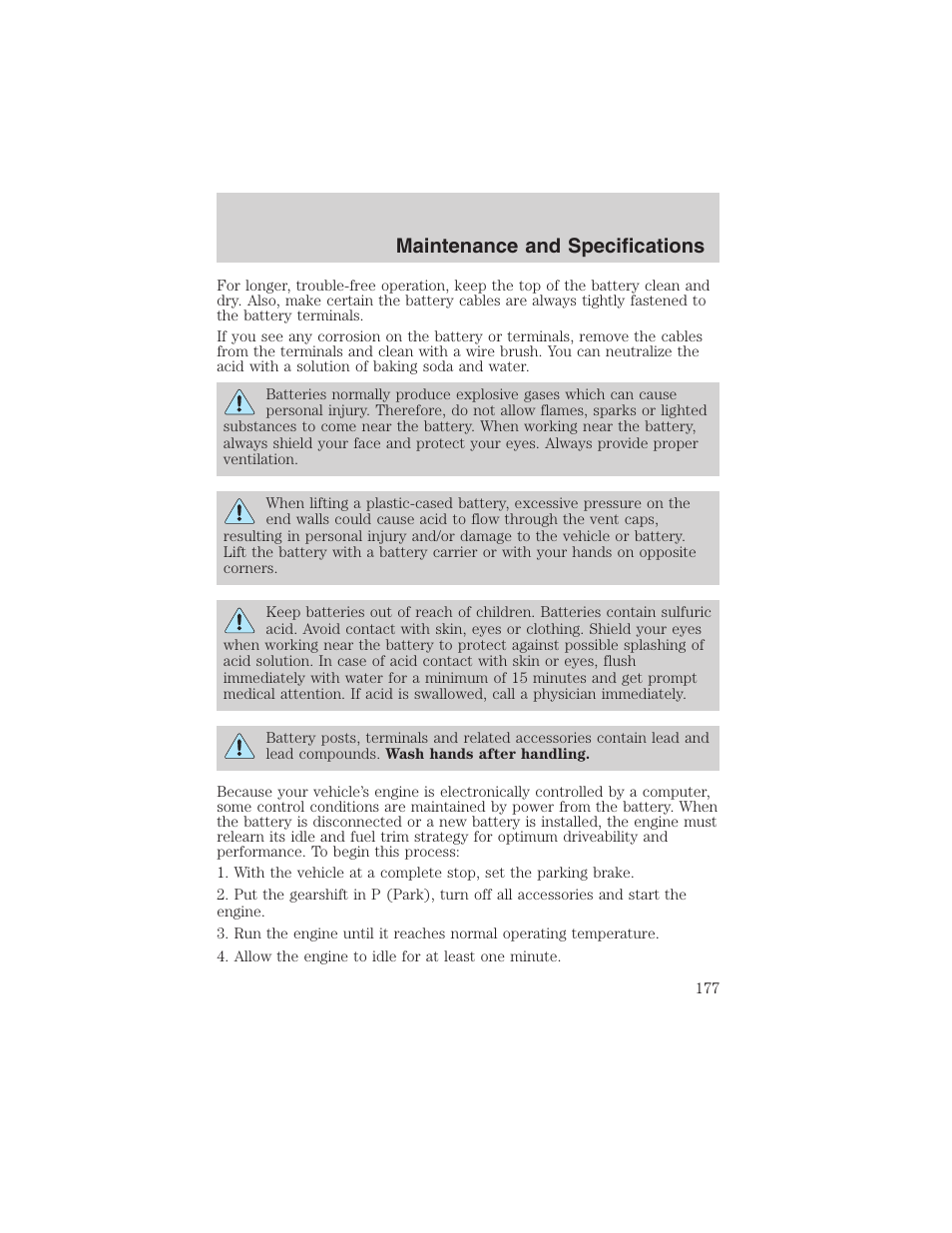 Maintenance and specifications | FORD 2003 Explorer Sport Trac v.3 User Manual | Page 177 / 216