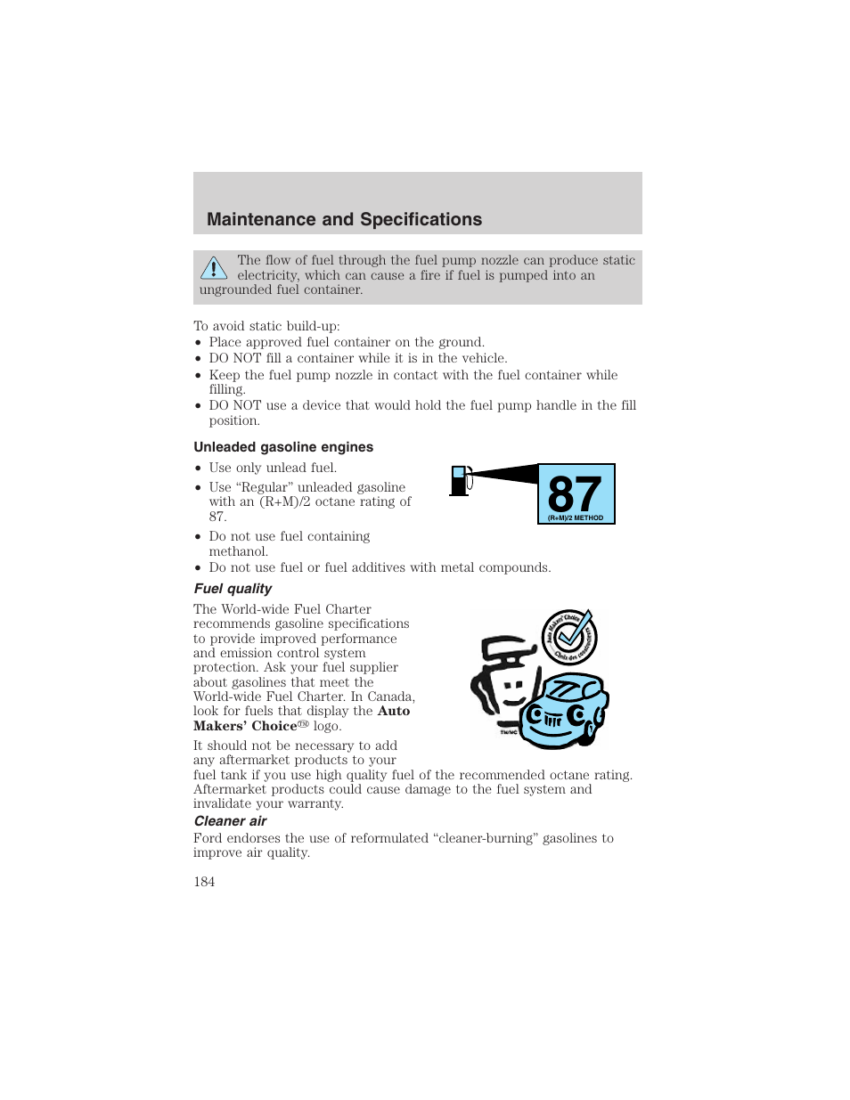 FORD 2003 Explorer Sport Trac v.3 User Manual | Page 184 / 216