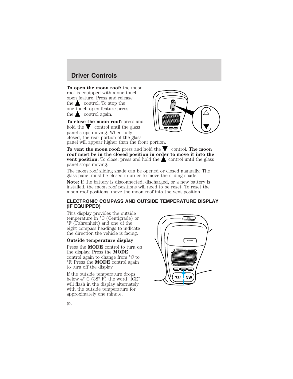 Driver controls | FORD 2003 Explorer Sport Trac v.3 User Manual | Page 52 / 216