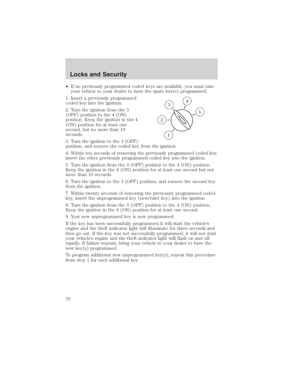 Locks and security | FORD 2003 Explorer Sport Trac v.3 User Manual | Page 70 / 216