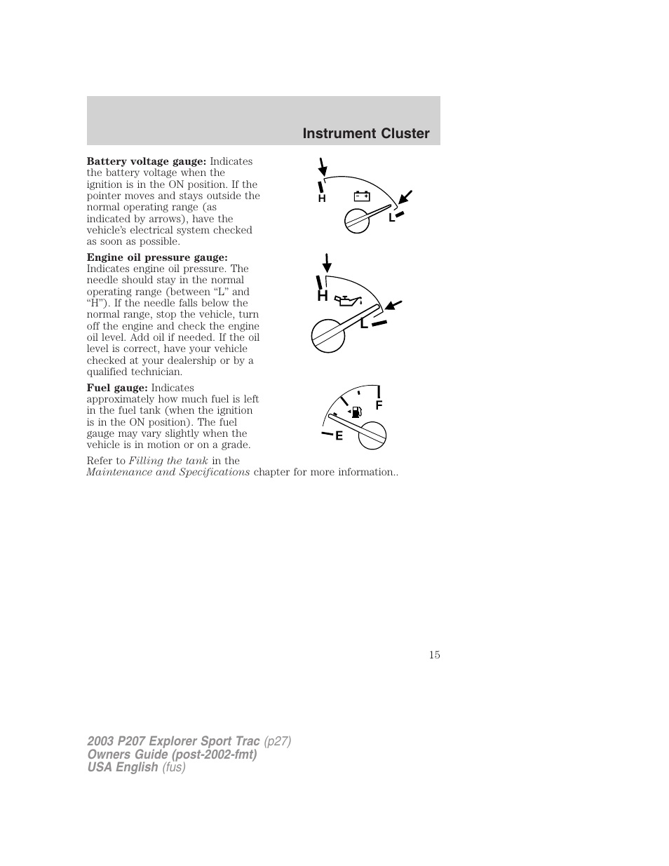 FORD 2003 Explorer Sport Trac v.4 User Manual | Page 15 / 216