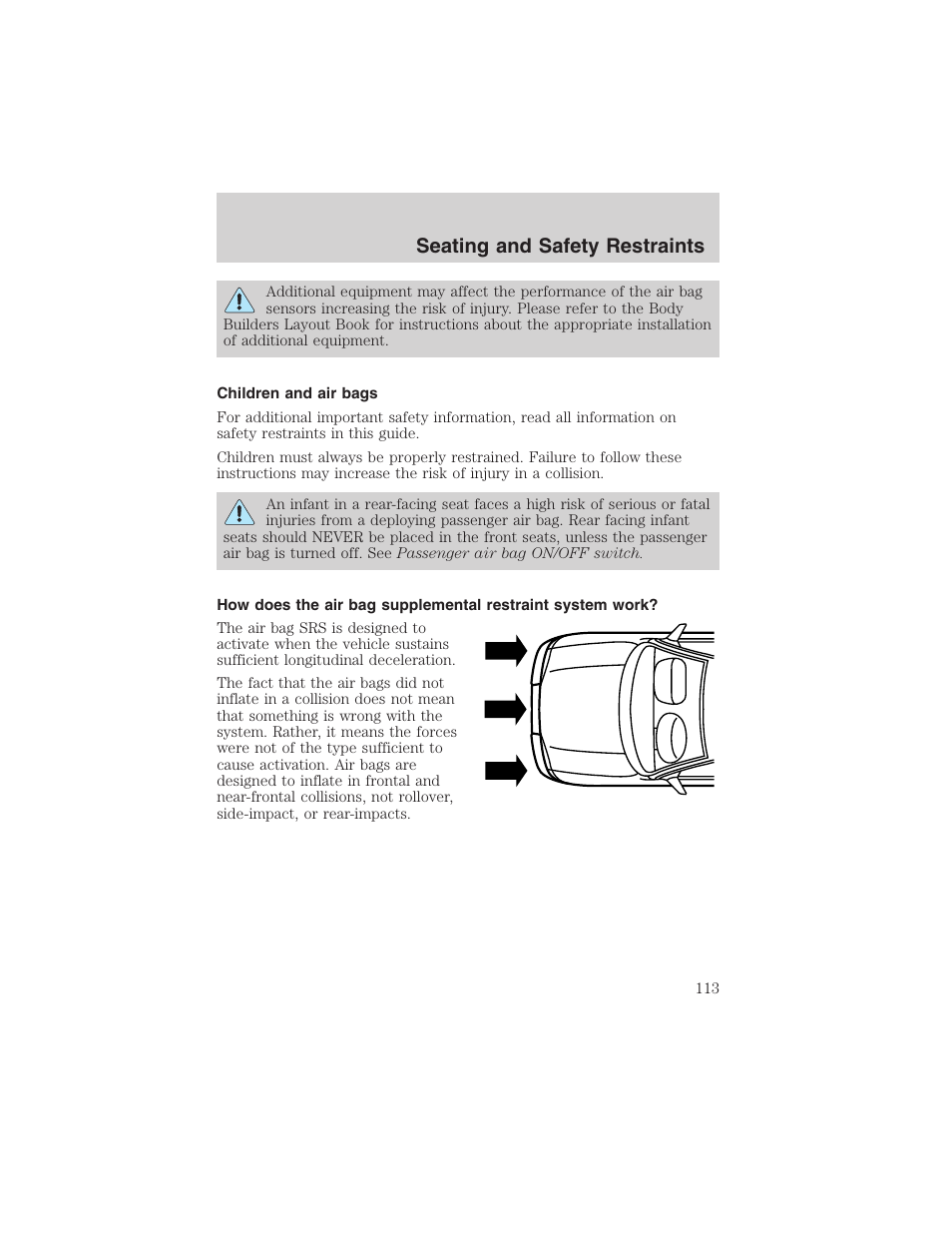 Seating and safety restraints | FORD 2003 F-150 v.1 User Manual | Page 113 / 280