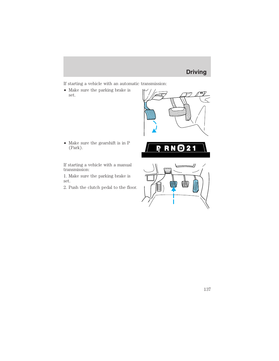 Driving | FORD 2003 F-150 v.1 User Manual | Page 137 / 280