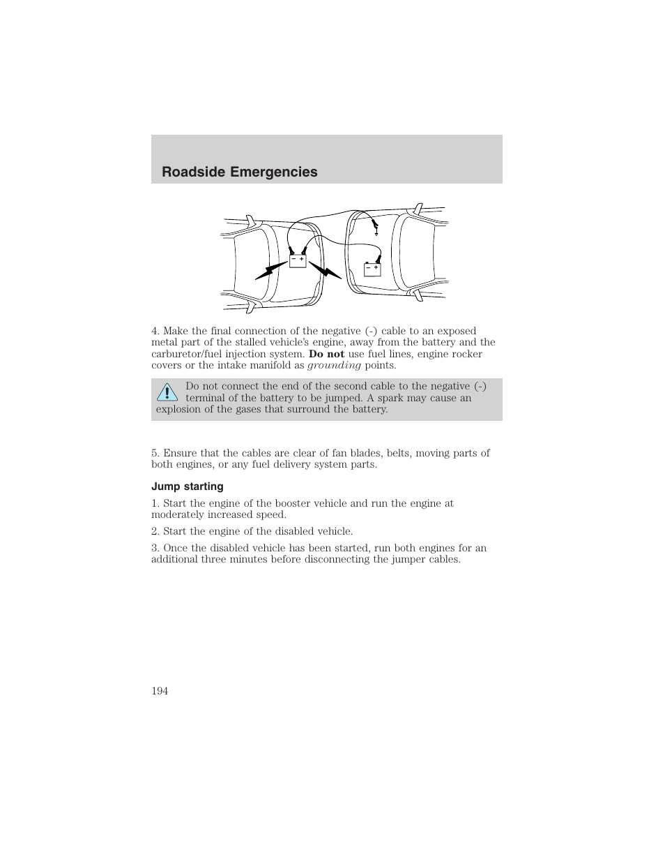 Roadside emergencies | FORD 2003 F-150 v.1 User Manual | Page 194 / 280