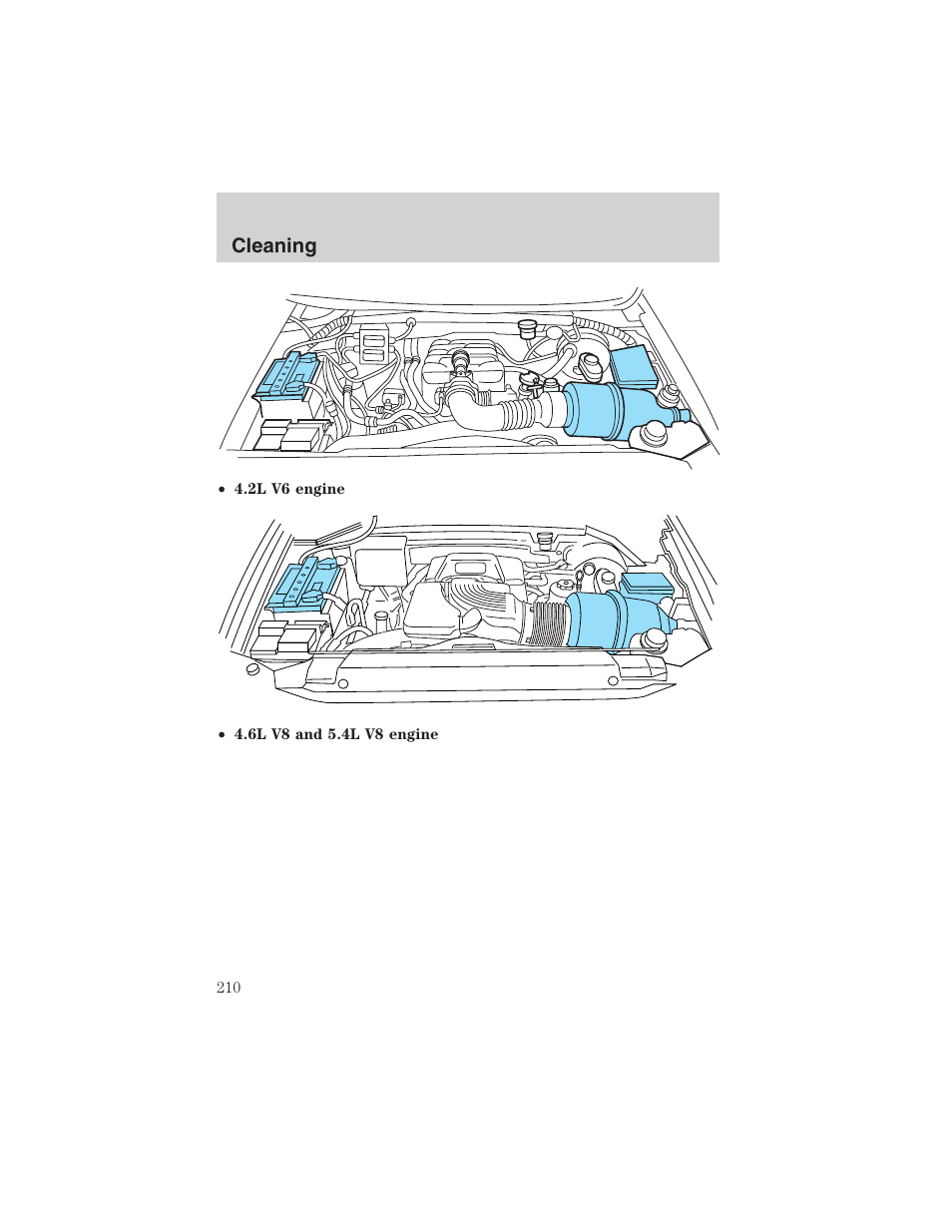 Cleaning | FORD 2003 F-150 v.1 User Manual | Page 210 / 280