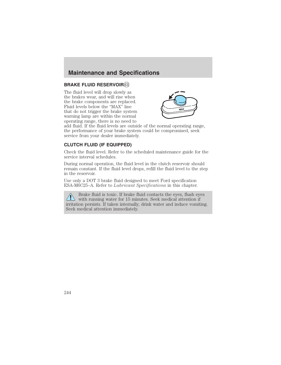 Maintenance and specifications | FORD 2003 F-150 v.1 User Manual | Page 244 / 280