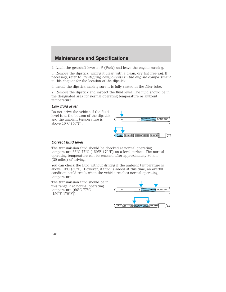 Maintenance and specifications | FORD 2003 F-150 v.1 User Manual | Page 246 / 280