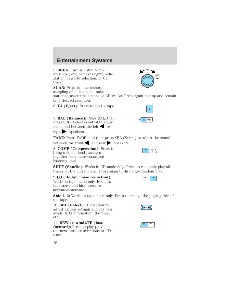 Entertainment systems | FORD 2003 F-150 v.1 User Manual | Page 26 / 280