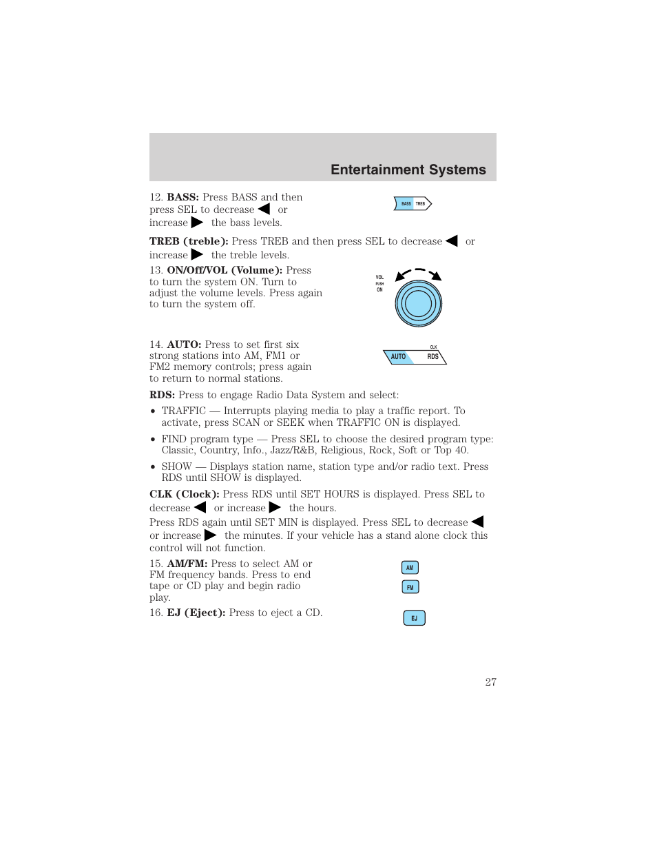 Entertainment systems | FORD 2003 F-150 v.1 User Manual | Page 27 / 280