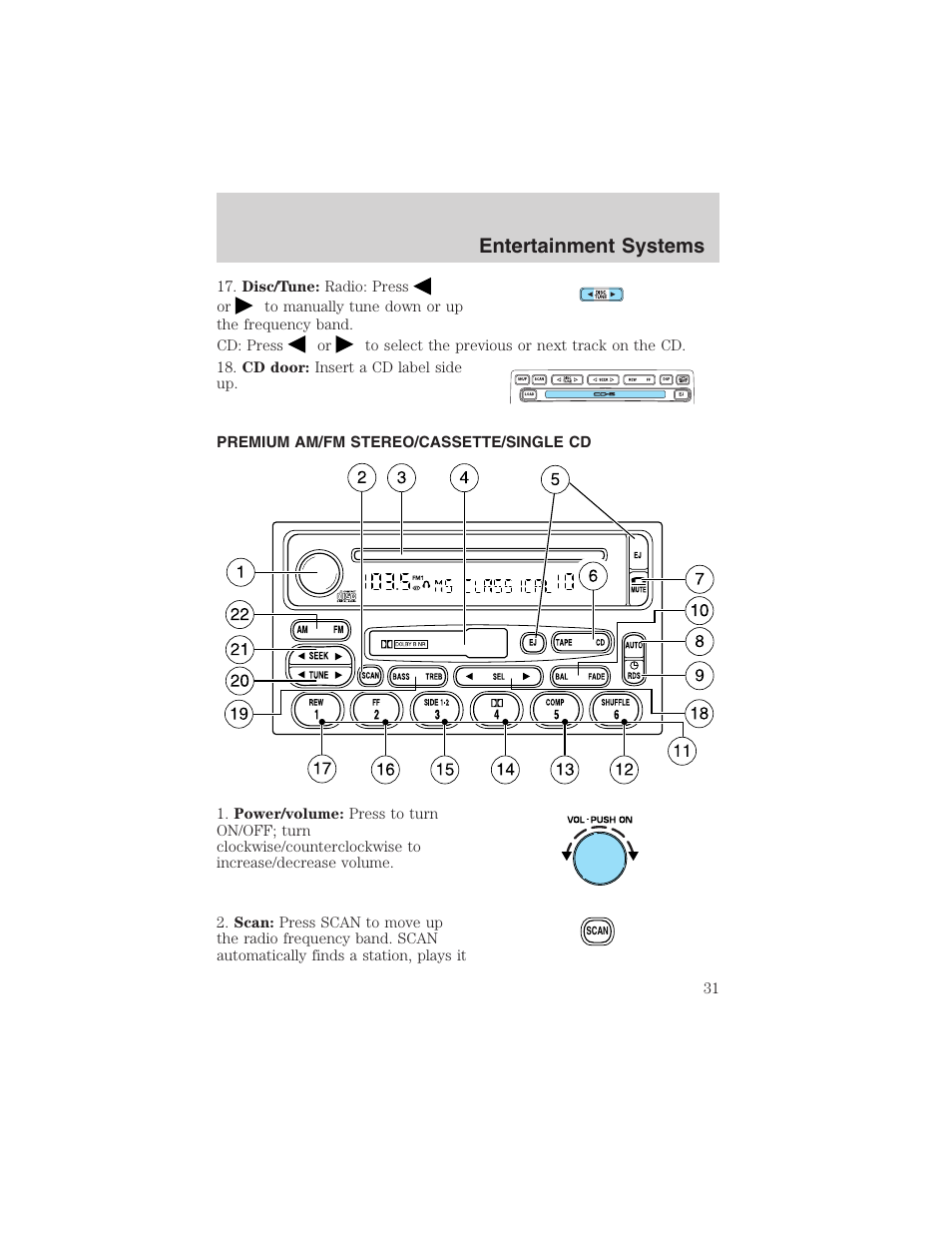 Entertainment systems | FORD 2003 F-150 v.1 User Manual | Page 31 / 280