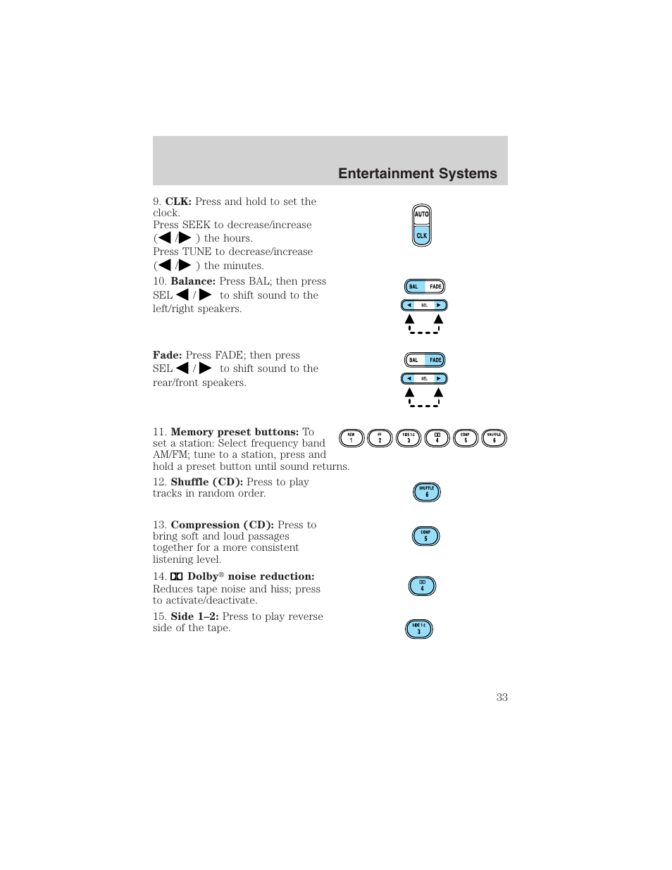 Entertainment systems | FORD 2003 F-150 v.1 User Manual | Page 33 / 280