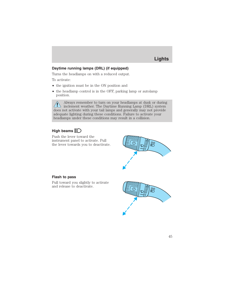 Lights | FORD 2003 F-150 v.1 User Manual | Page 45 / 280