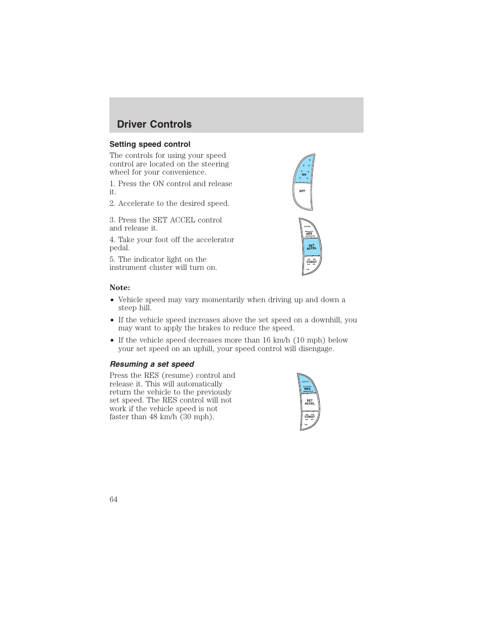 Driver controls | FORD 2003 F-150 v.1 User Manual | Page 64 / 280