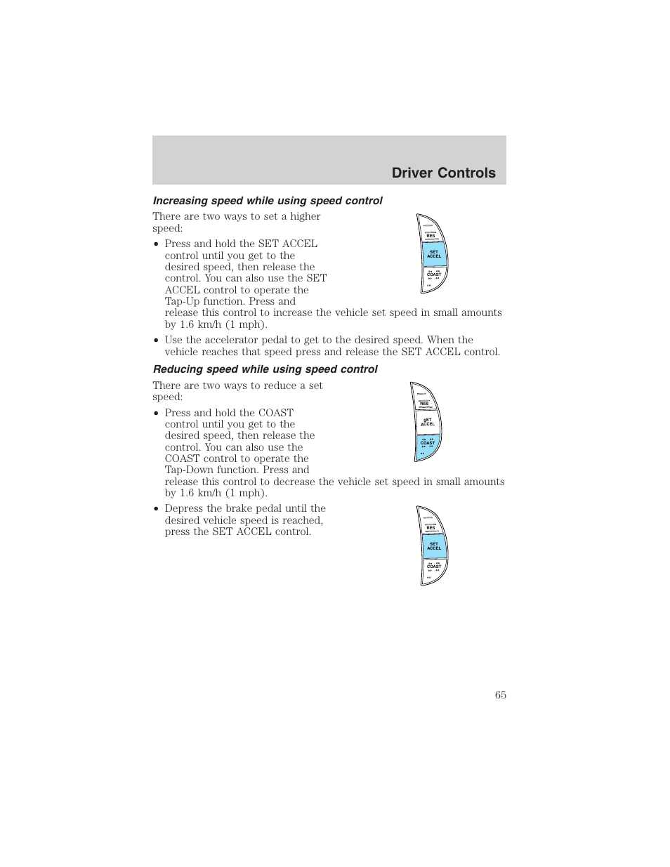 Driver controls | FORD 2003 F-150 v.1 User Manual | Page 65 / 280