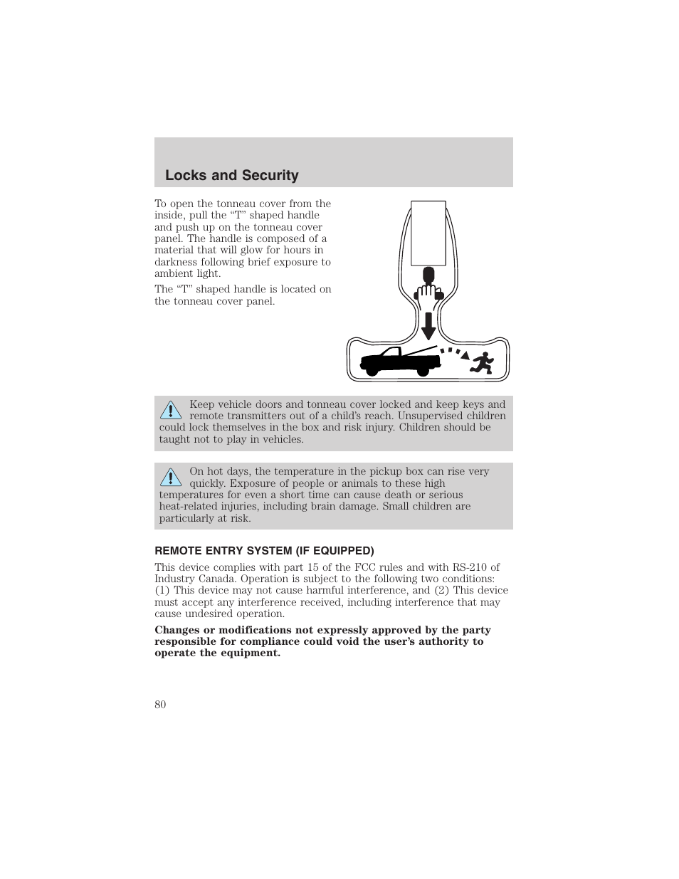 Locks and security | FORD 2003 F-150 v.1 User Manual | Page 80 / 280