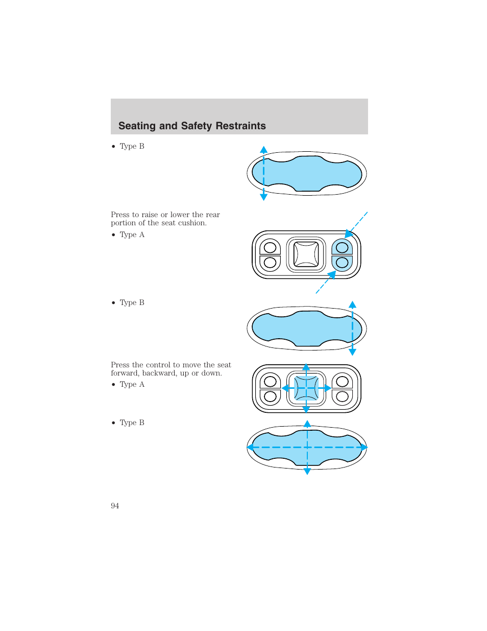 Seating and safety restraints | FORD 2003 F-150 v.1 User Manual | Page 94 / 280