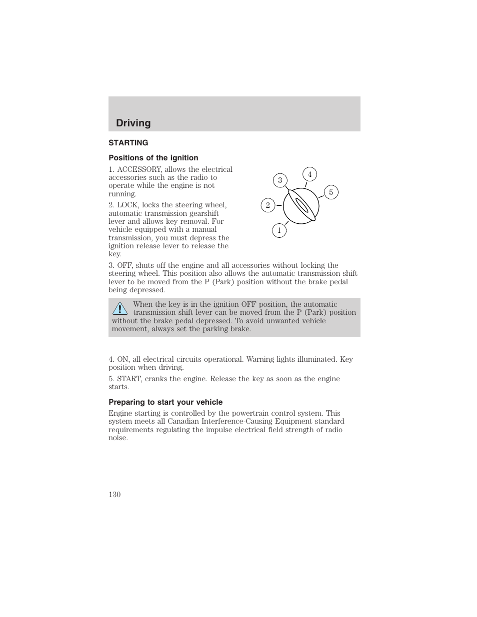 Driving | FORD 2003 F-150 v.2 User Manual | Page 130 / 272