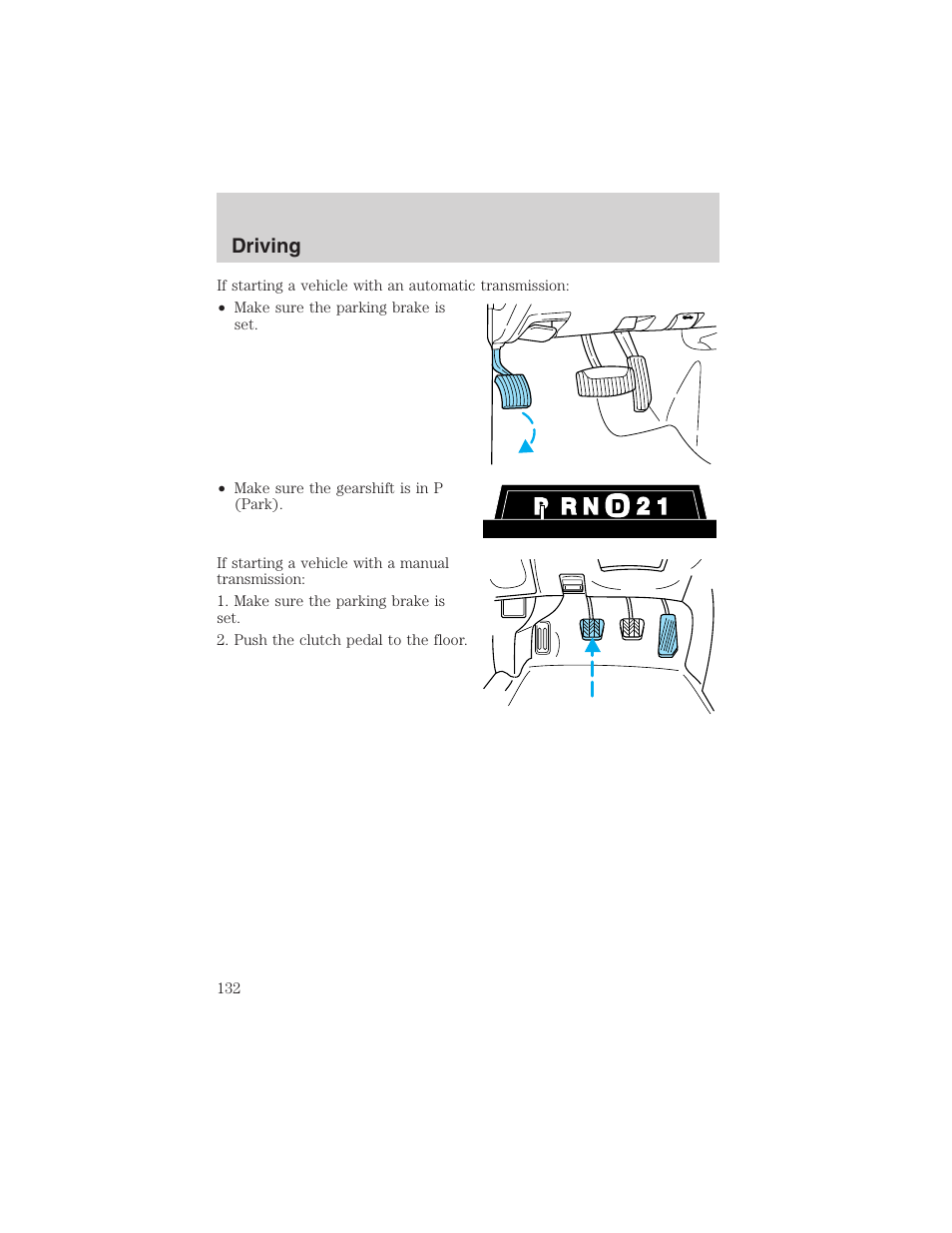 Driving | FORD 2003 F-150 v.2 User Manual | Page 132 / 272