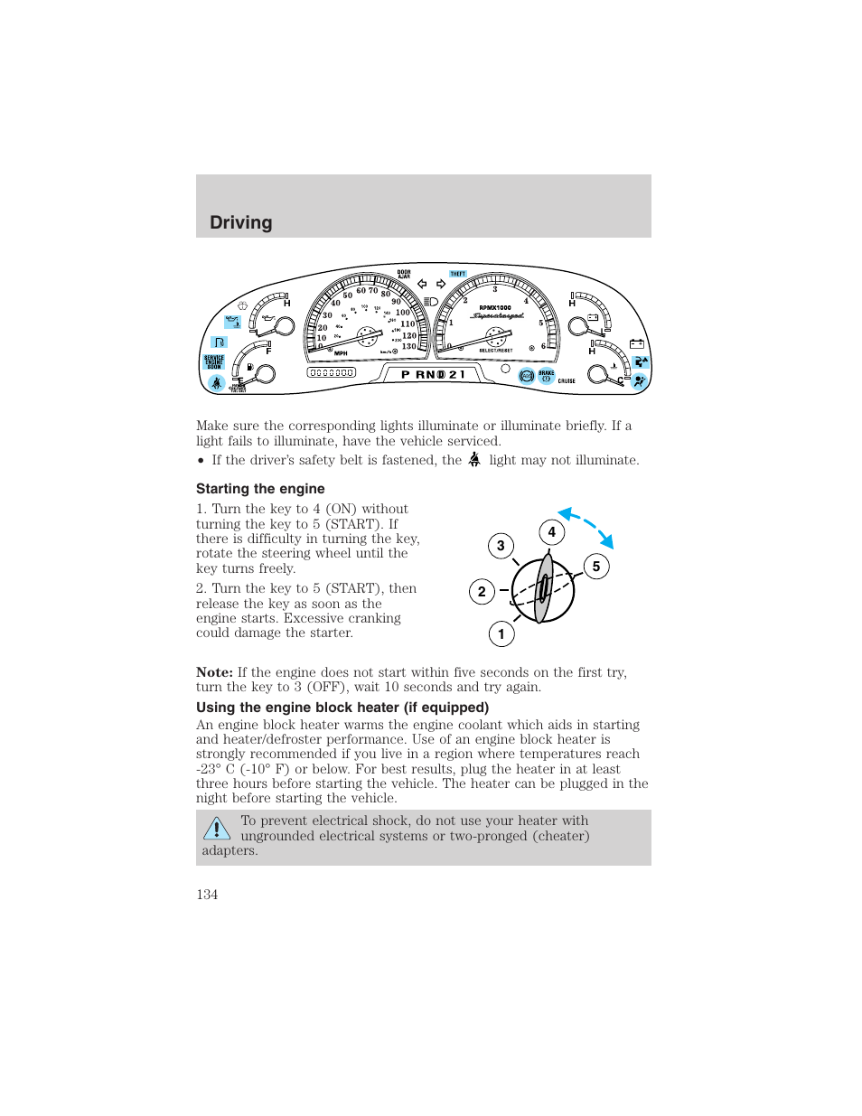 Driving | FORD 2003 F-150 v.2 User Manual | Page 134 / 272