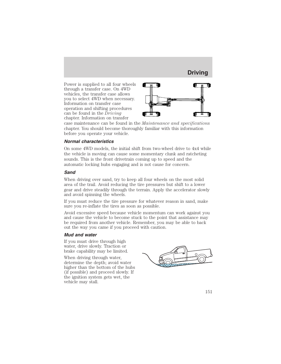 Driving | FORD 2003 F-150 v.2 User Manual | Page 151 / 272