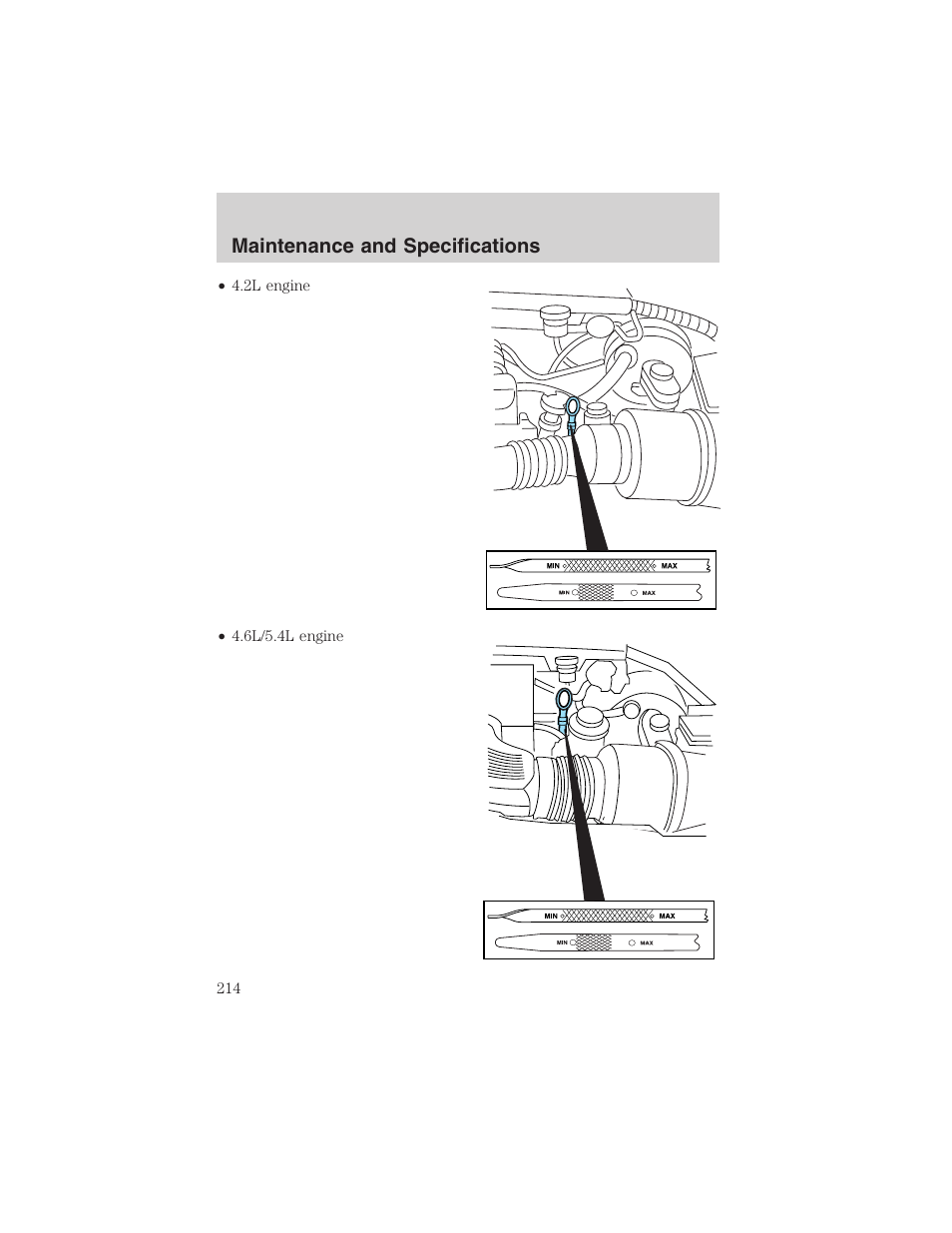 Maintenance and specifications | FORD 2003 F-150 v.2 User Manual | Page 214 / 272