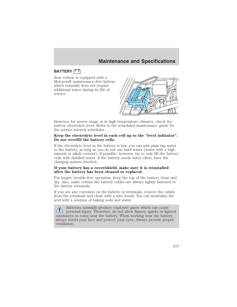 Maintenance and specifications | FORD 2003 F-150 v.2 User Manual | Page 217 / 272