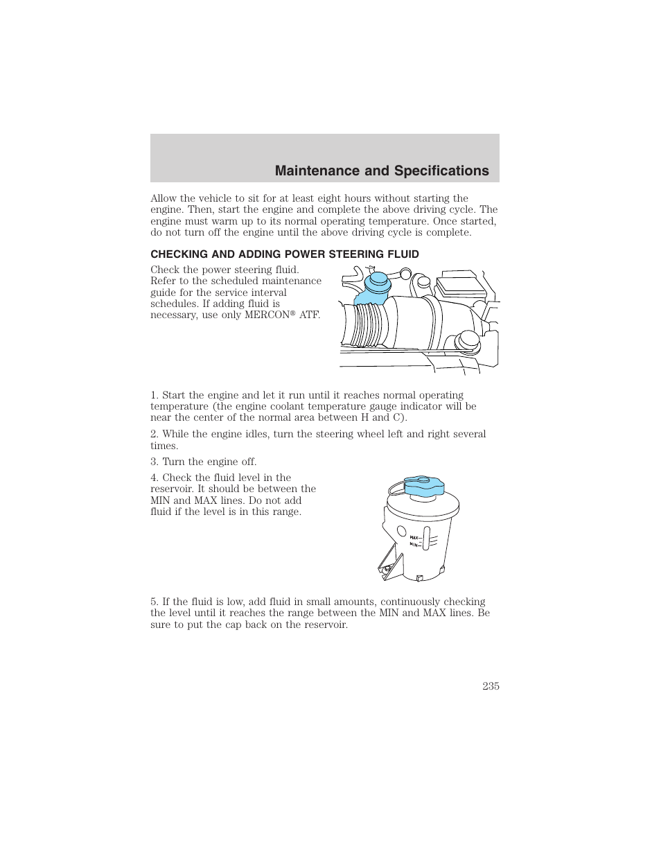 Maintenance and specifications | FORD 2003 F-150 v.2 User Manual | Page 235 / 272