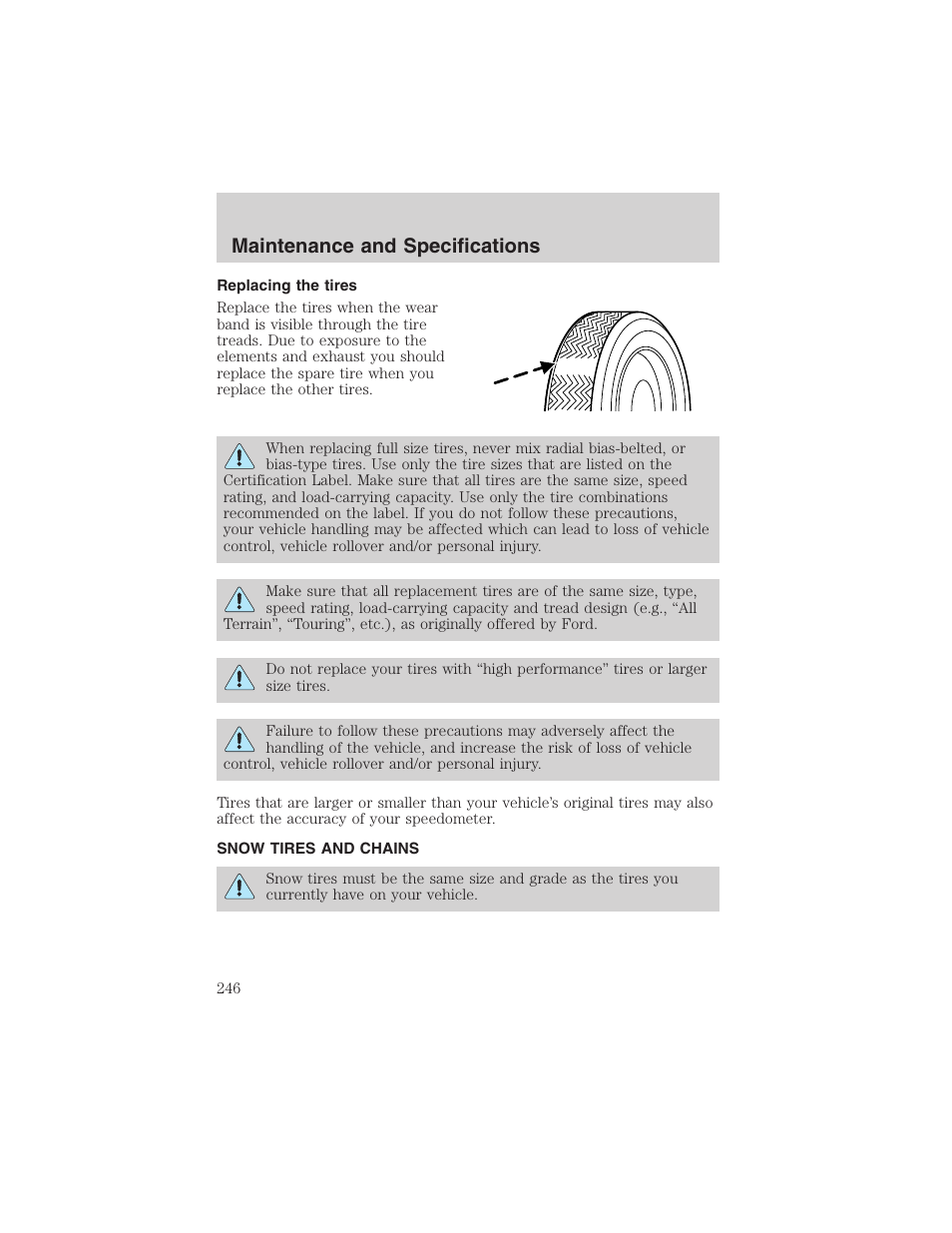 Maintenance and specifications | FORD 2003 F-150 v.2 User Manual | Page 246 / 272