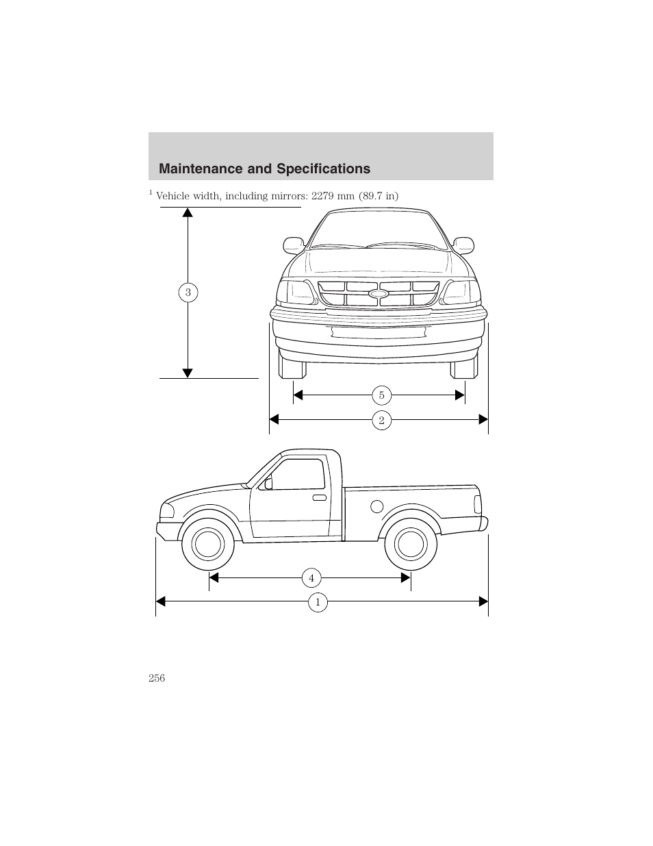 Maintenance and specifications | FORD 2003 F-150 v.2 User Manual | Page 256 / 272