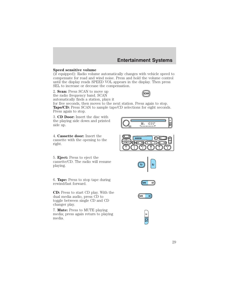 Entertainment systems | FORD 2003 F-150 v.2 User Manual | Page 29 / 272