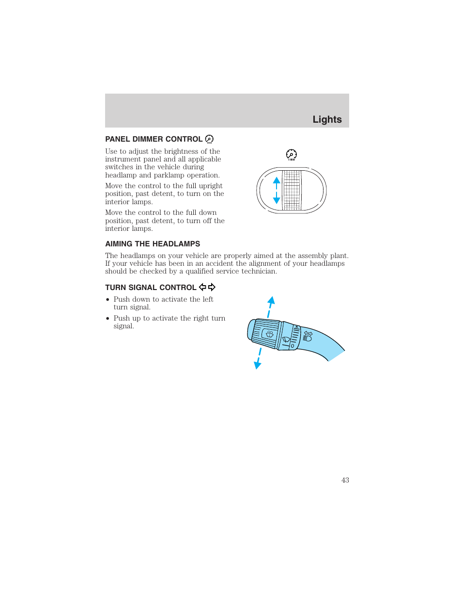 Lights | FORD 2003 F-150 v.2 User Manual | Page 43 / 272