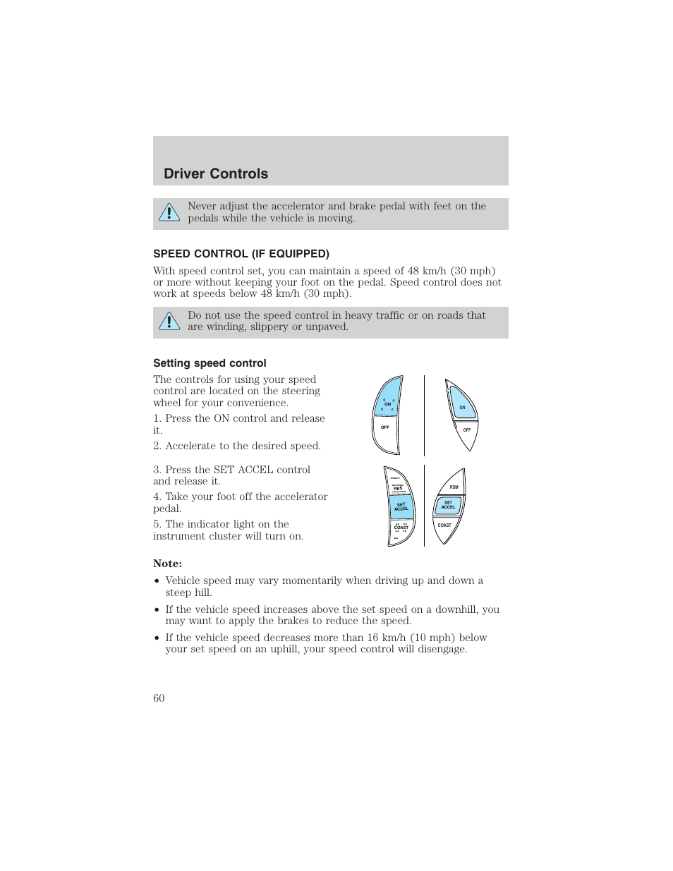 Driver controls | FORD 2003 F-150 v.2 User Manual | Page 60 / 272