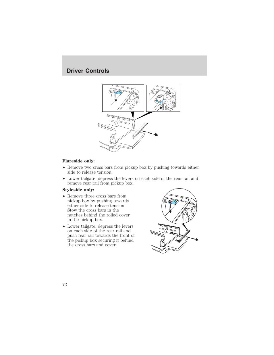 Driver controls | FORD 2003 F-150 v.2 User Manual | Page 72 / 272