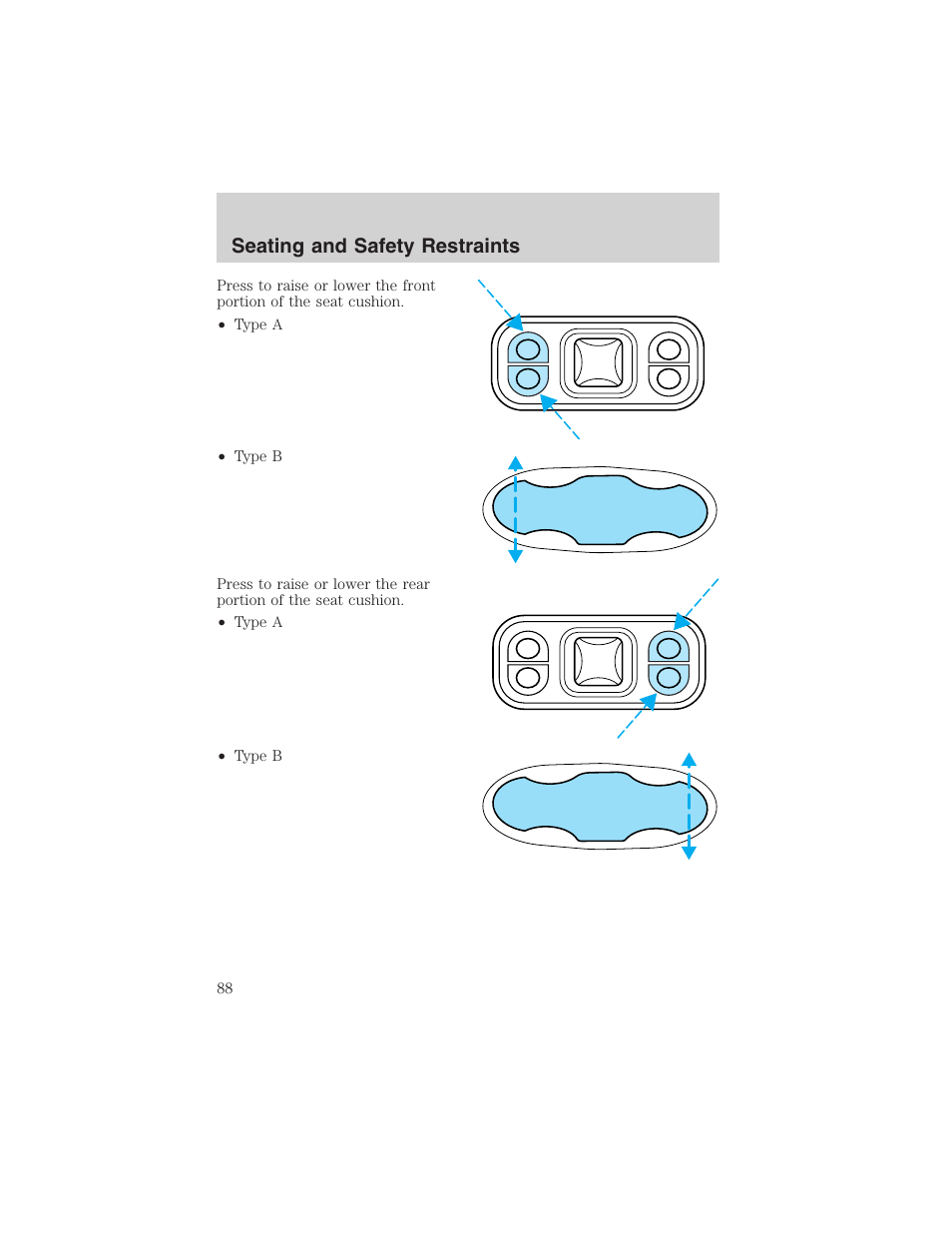 Seating and safety restraints | FORD 2003 F-150 v.2 User Manual | Page 88 / 272