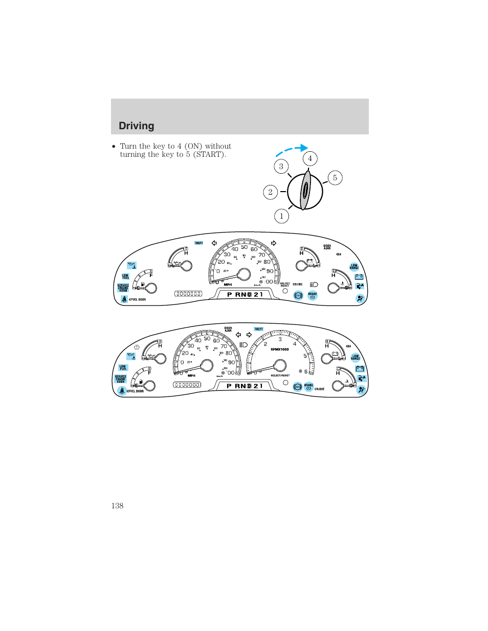 Driving | FORD 2003 F-150 v.3 User Manual | Page 138 / 280