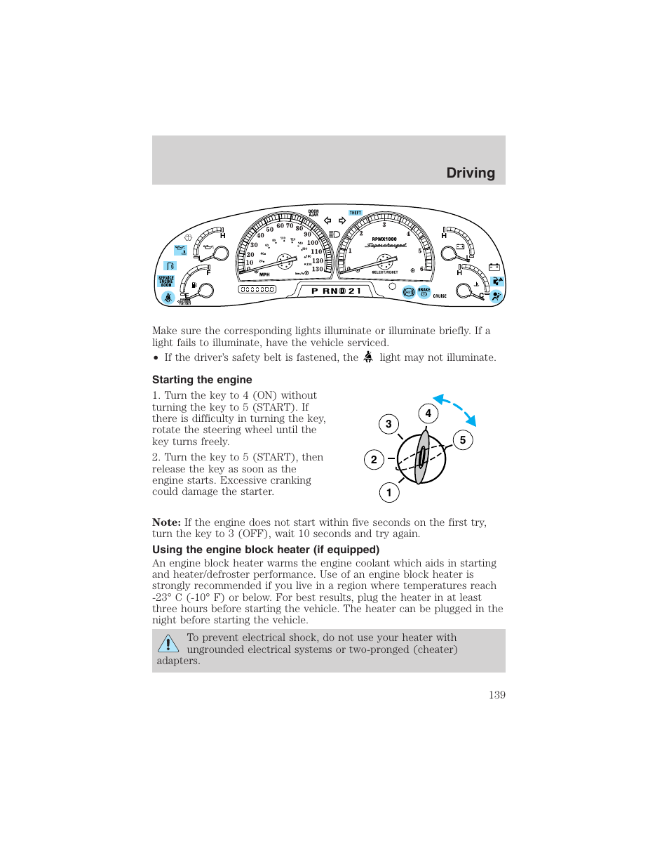 Driving | FORD 2003 F-150 v.3 User Manual | Page 139 / 280