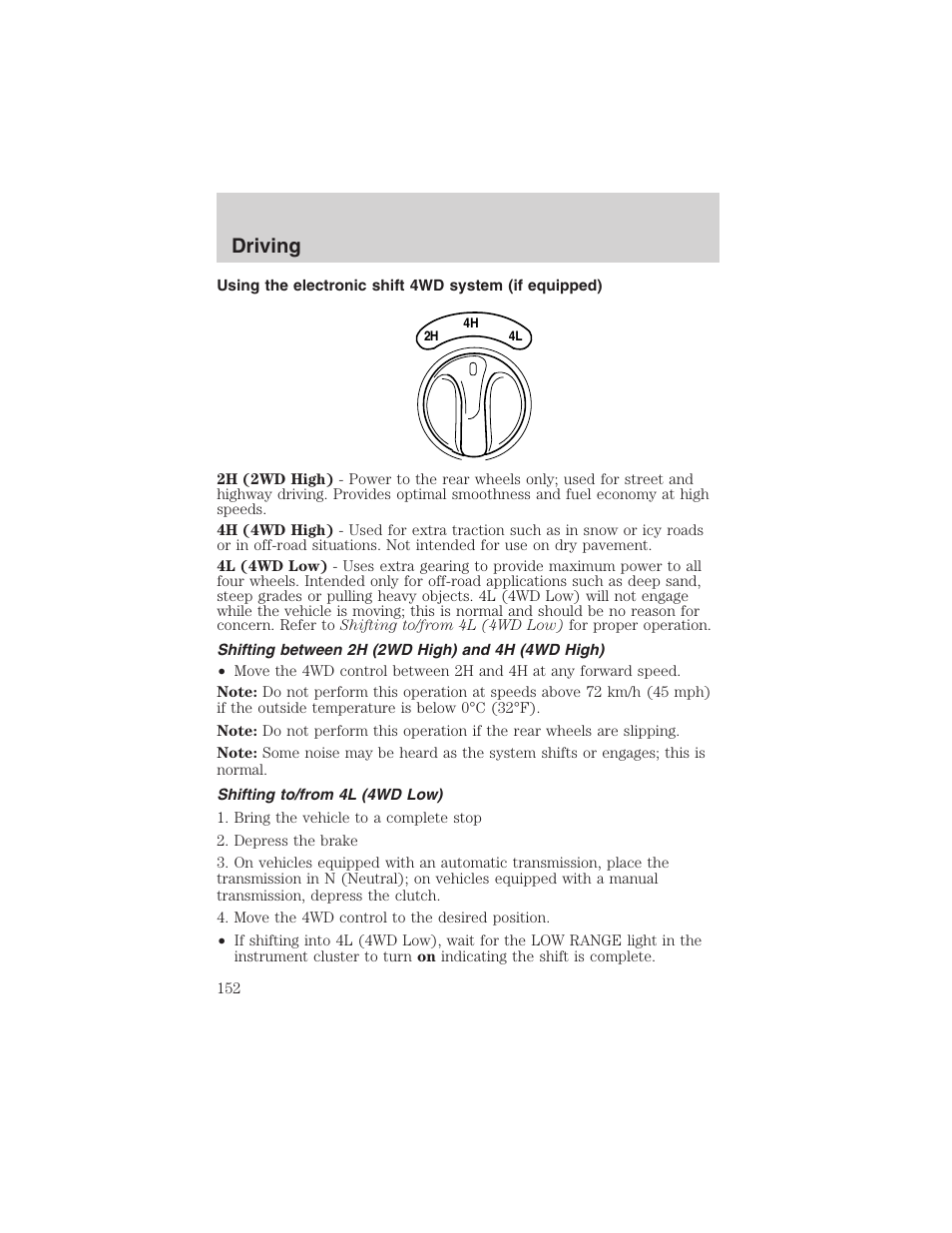 Driving | FORD 2003 F-150 v.3 User Manual | Page 152 / 280