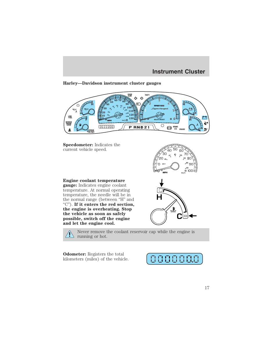 Instrument cluster | FORD 2003 F-150 v.3 User Manual | Page 17 / 280