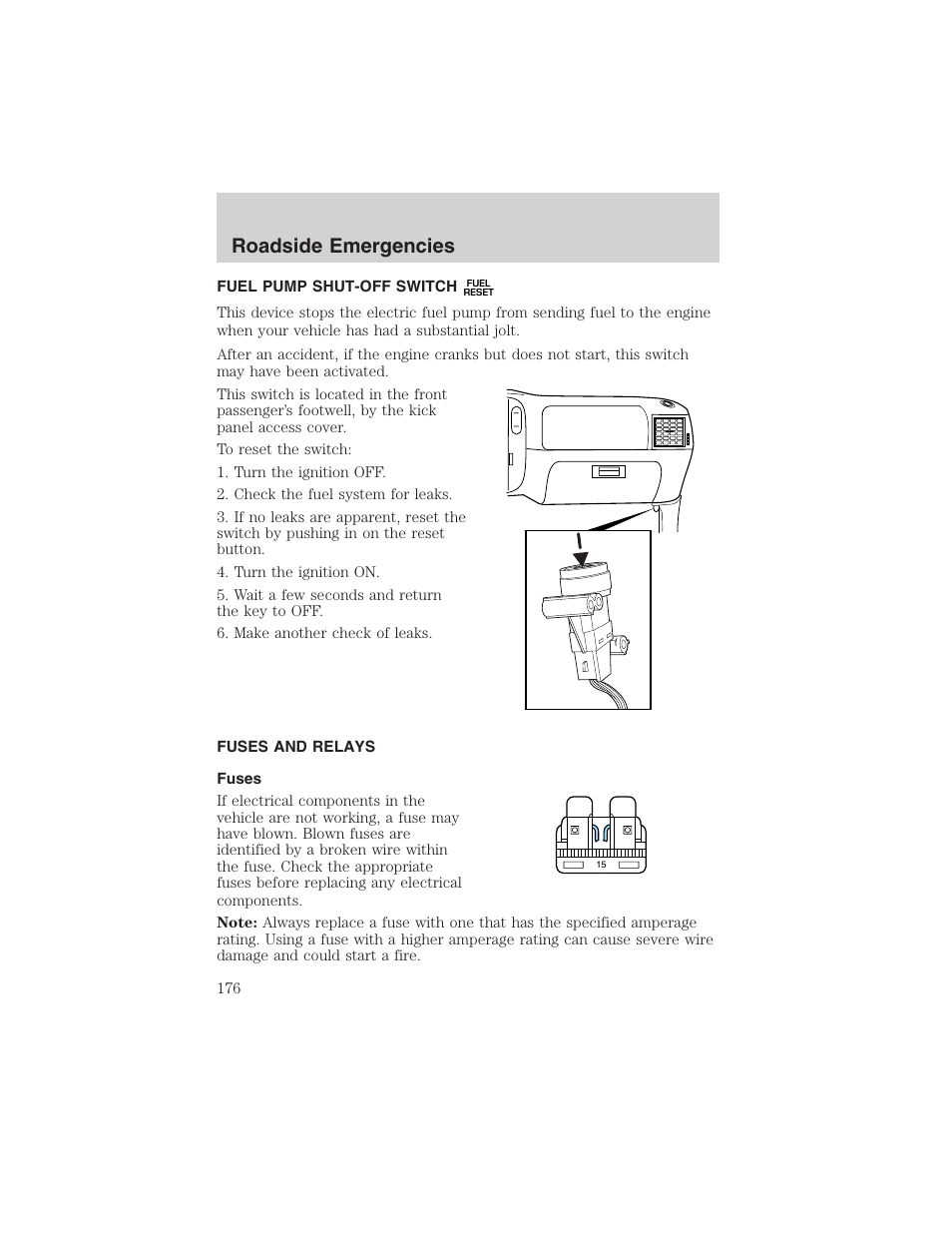 Roadside emergencies | FORD 2003 F-150 v.3 User Manual | Page 176 / 280