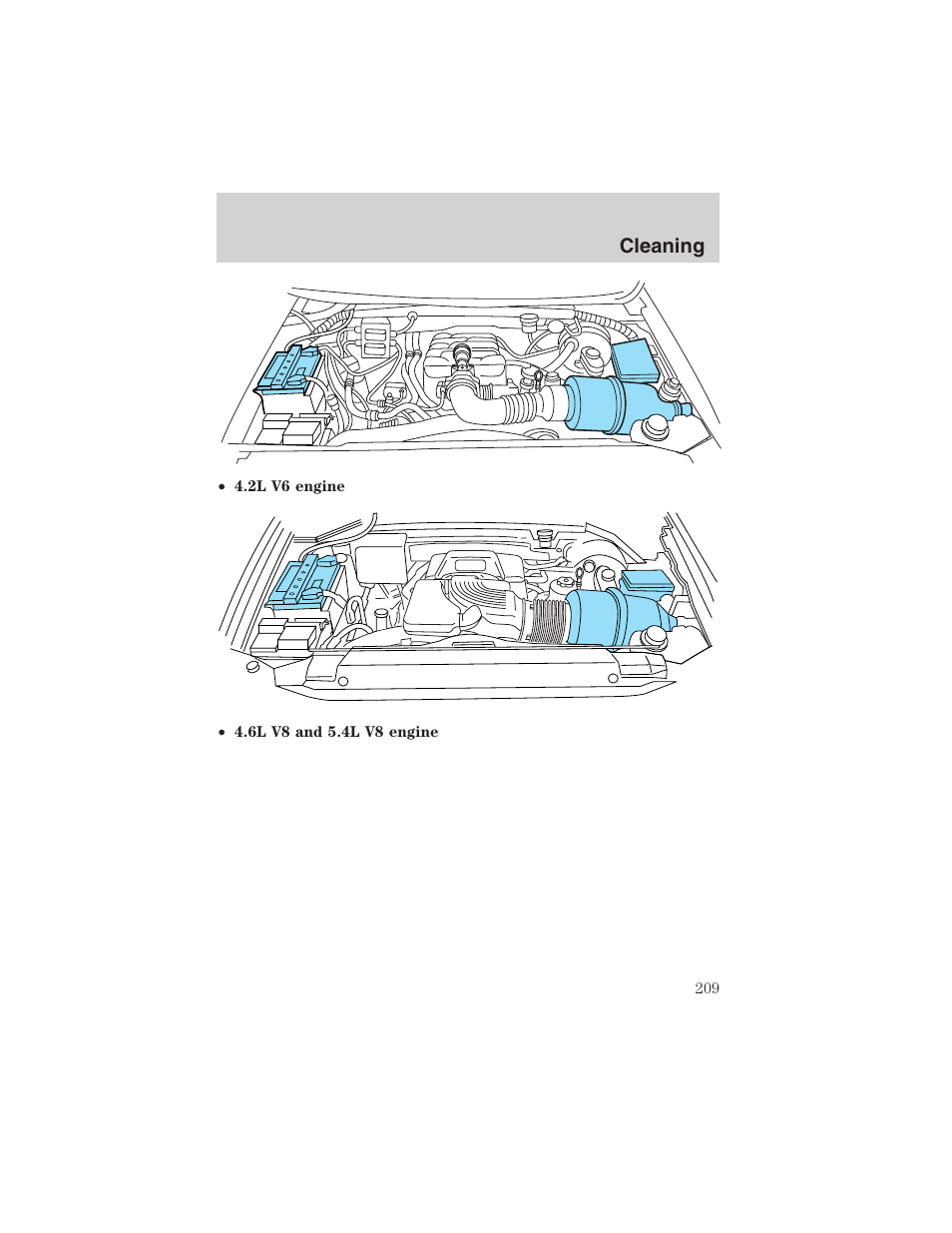 Cleaning | FORD 2003 F-150 v.3 User Manual | Page 209 / 280