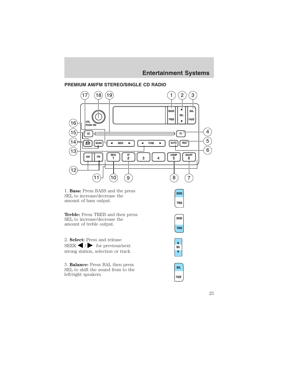 Entertainment systems | FORD 2003 F-150 v.3 User Manual | Page 25 / 280