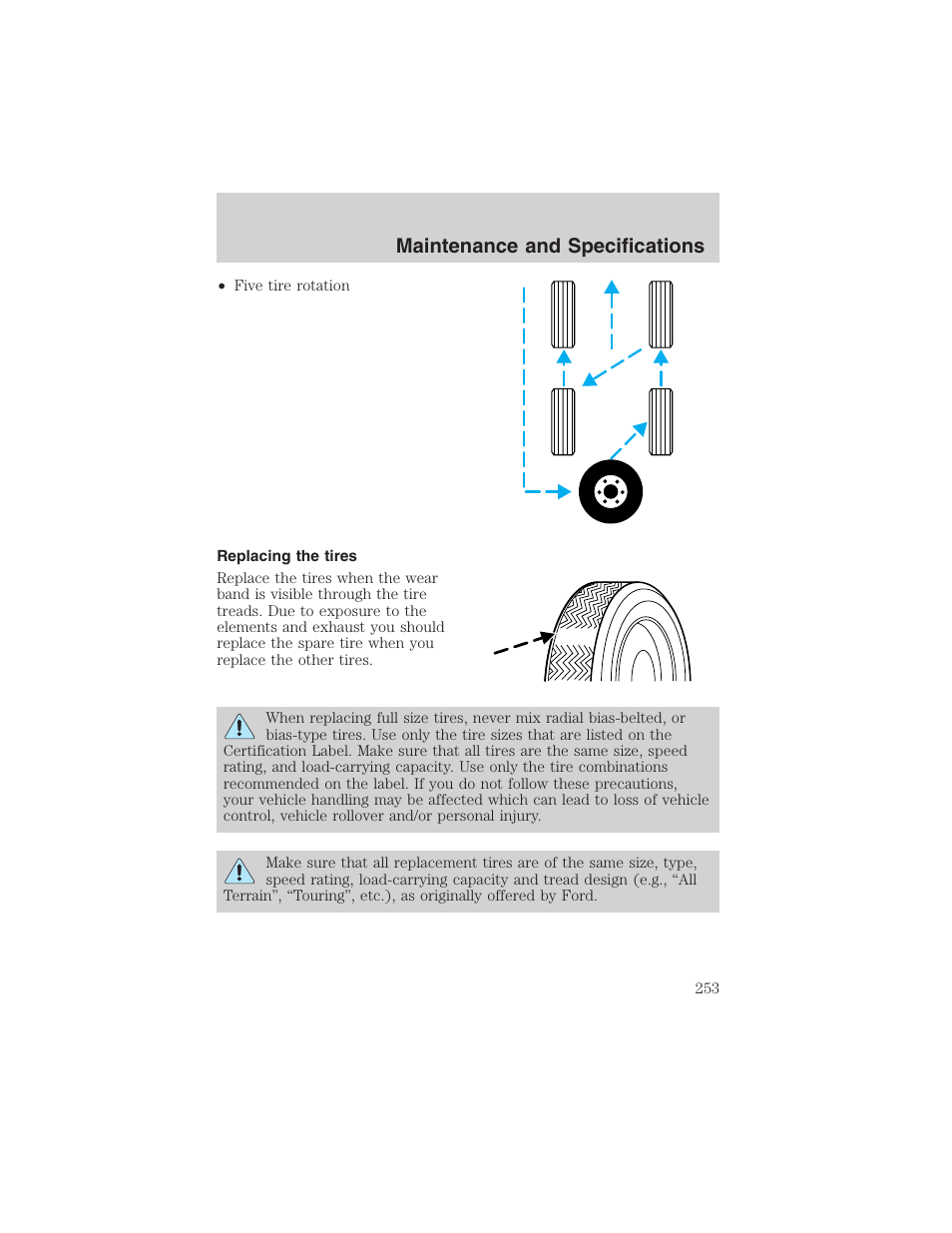 Maintenance and specifications | FORD 2003 F-150 v.3 User Manual | Page 253 / 280
