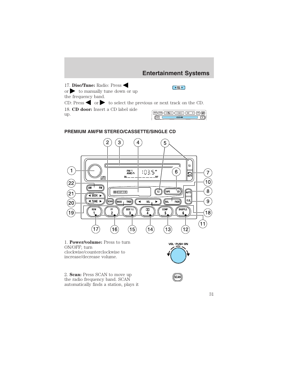 Entertainment systems | FORD 2003 F-150 v.3 User Manual | Page 31 / 280