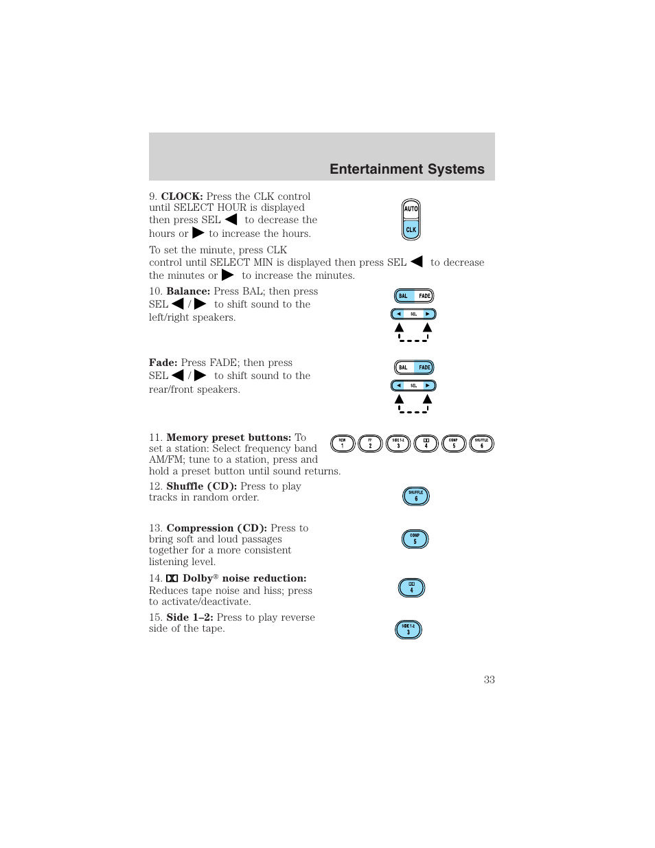 Entertainment systems | FORD 2003 F-150 v.3 User Manual | Page 33 / 280