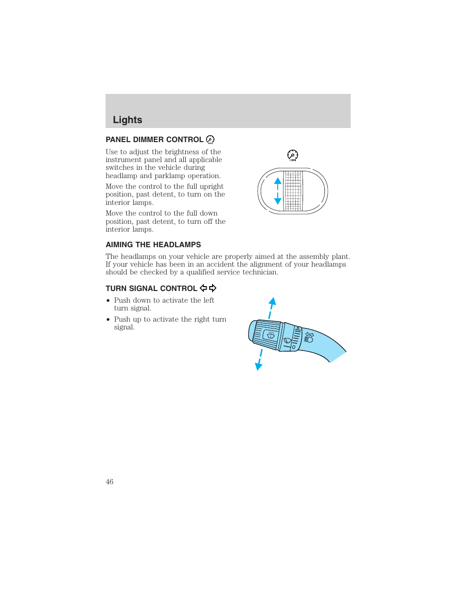 Lights | FORD 2003 F-150 v.3 User Manual | Page 46 / 280