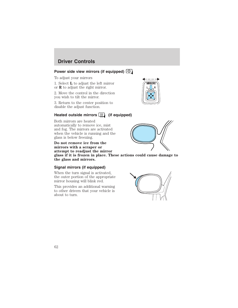 Driver controls | FORD 2003 F-150 v.3 User Manual | Page 62 / 280