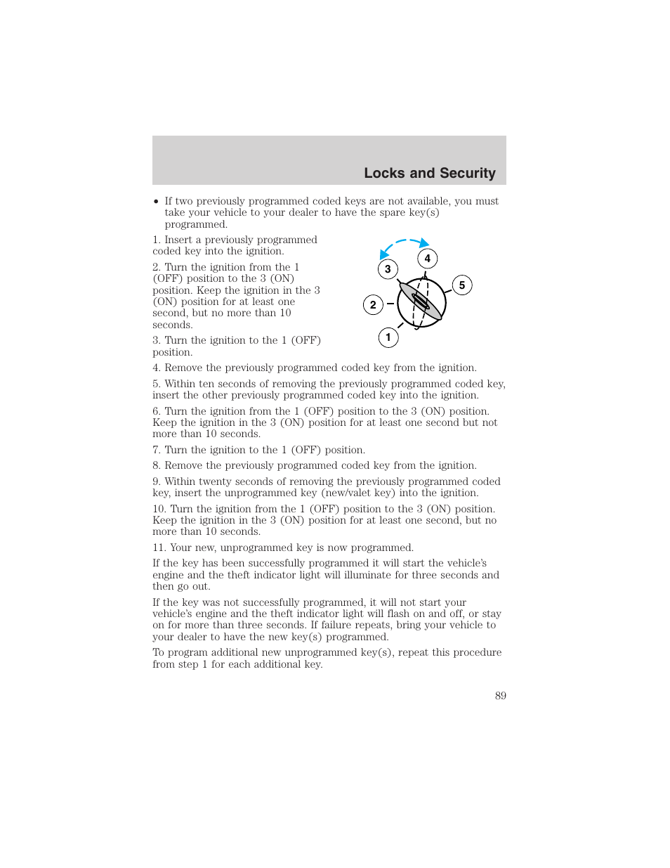 Locks and security | FORD 2003 F-150 v.3 User Manual | Page 89 / 280