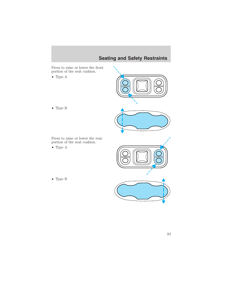 Seating and safety restraints | FORD 2003 F-150 v.3 User Manual | Page 93 / 280